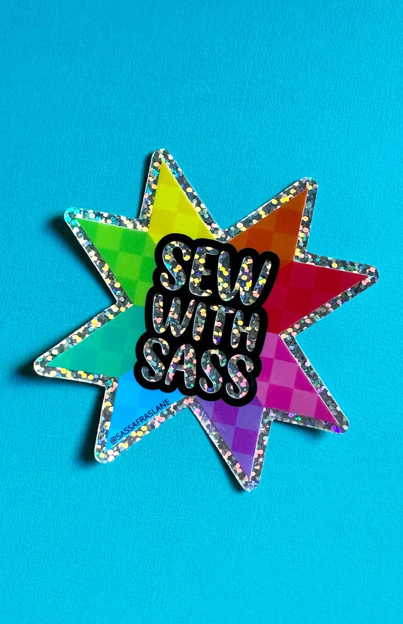 Sew With Sass Star Sticker