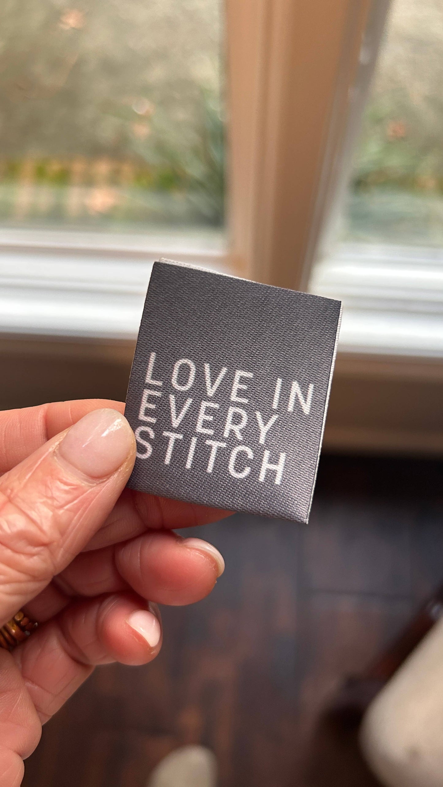 Love in Every Stitch - Quilt Labels - Grey