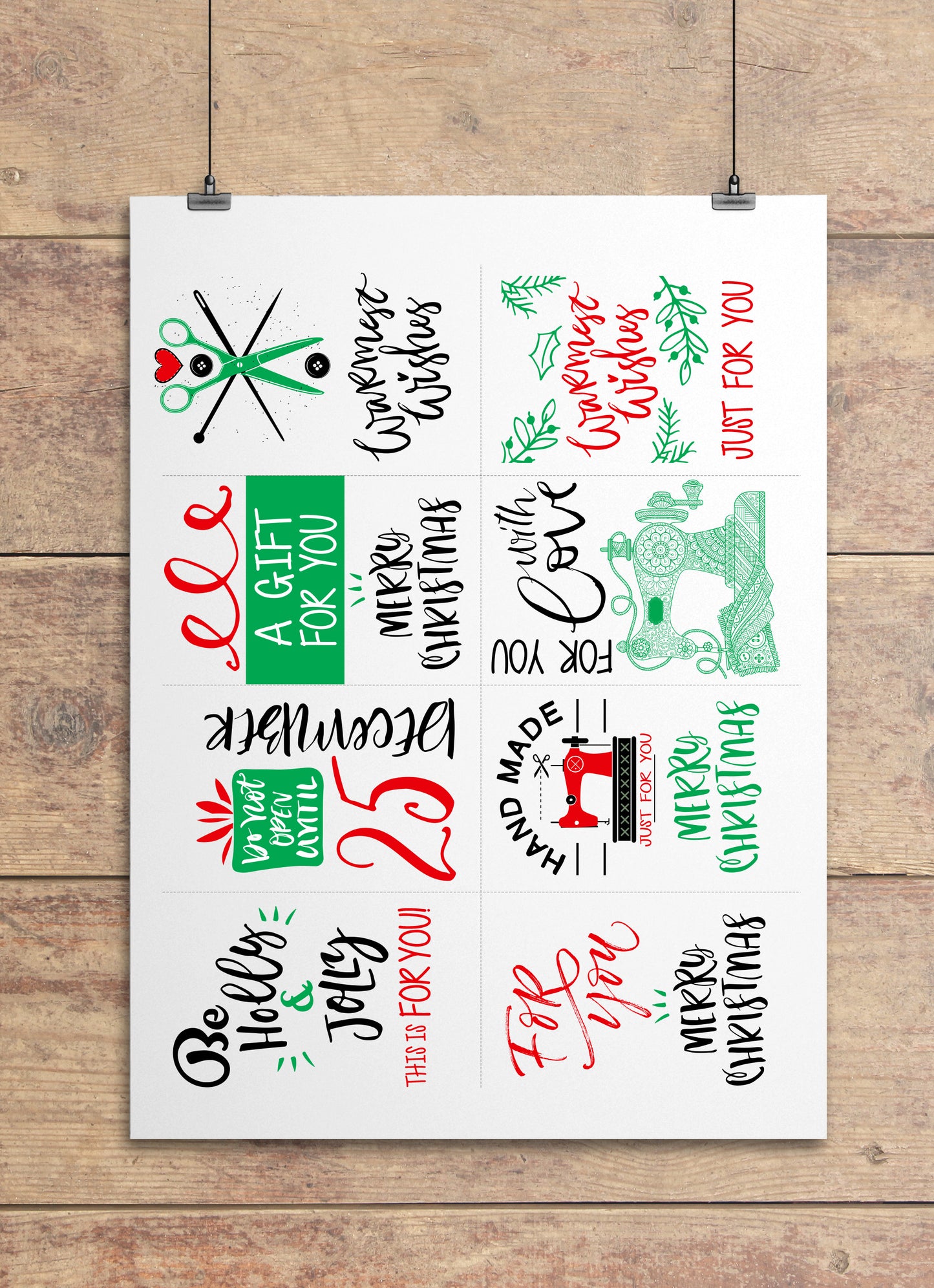 Gift Tags for Handmade Christmas Gifts