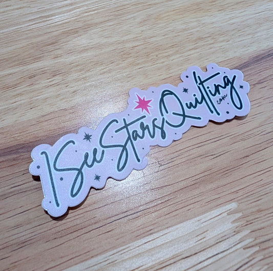ISeeStarsQuilting Logo Banner Sticker
