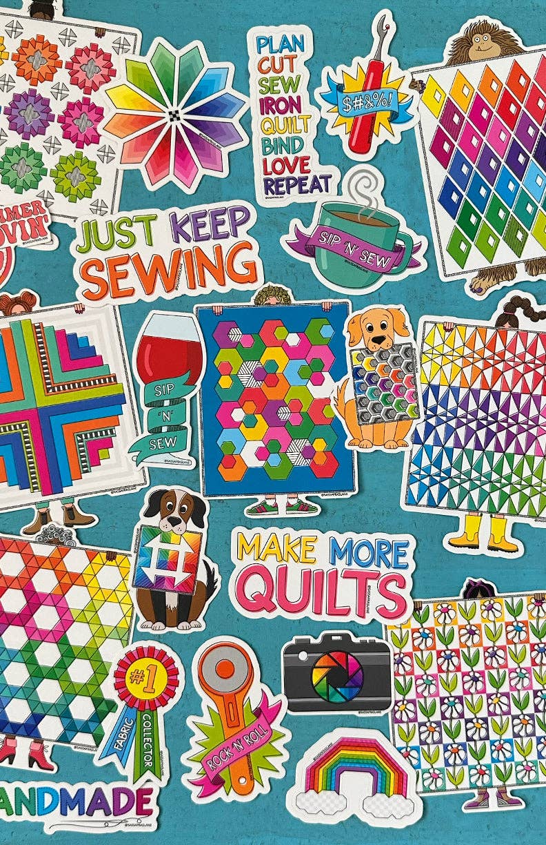 Sip 'N' Sew Mug Sticker